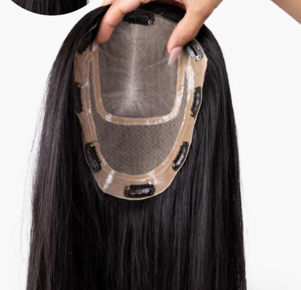 Ultimate 100% Remy Human Hair Silk Base Topper – 8x6 Inch