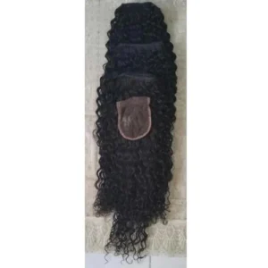 Black Processed Curly Closure Hair – Soft Curls & Natural Finish