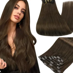 Bone Straight Classic 7 Set Clip-In Extensions – Sleek Length & Volume