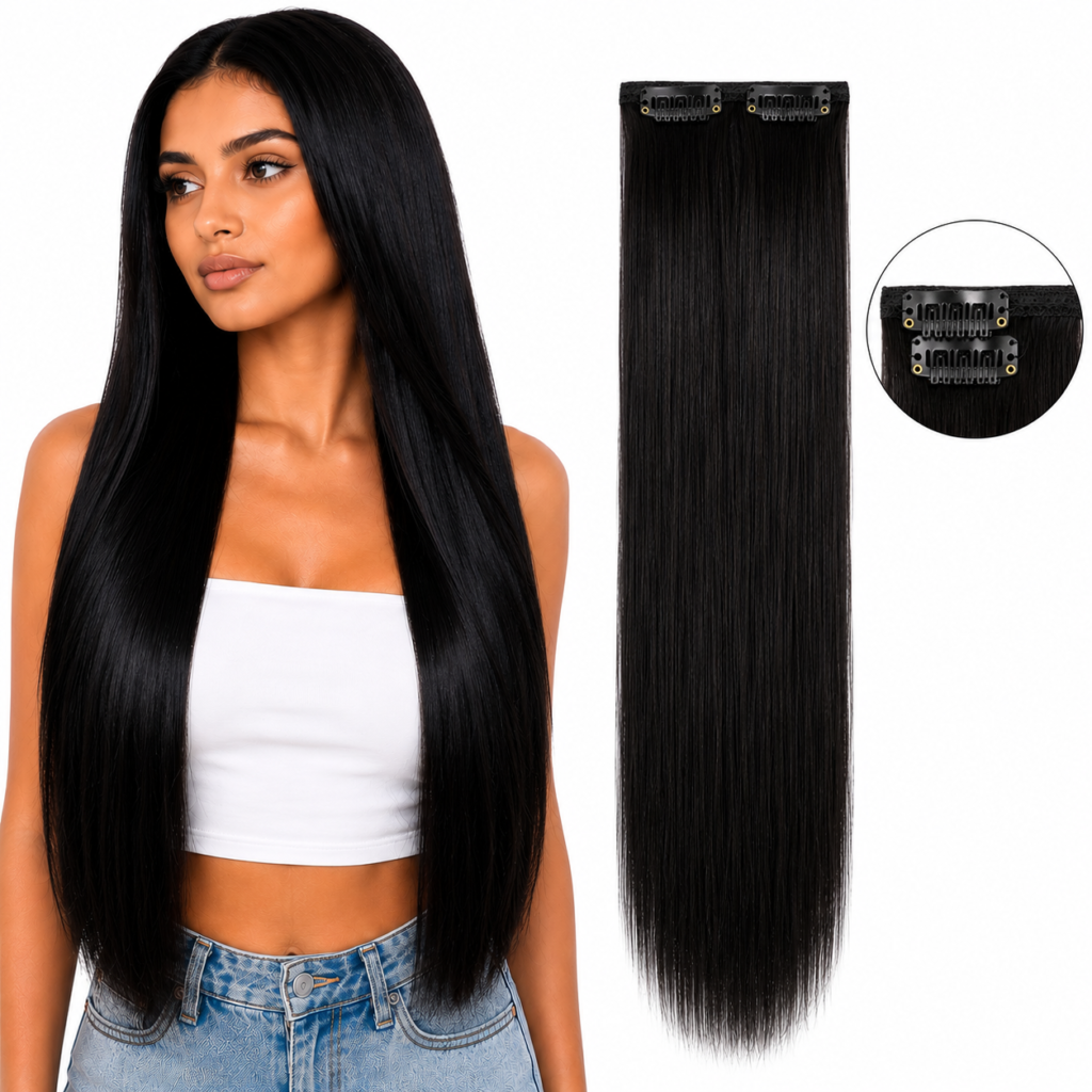 Premium Double Clip-In Hair Extension – Instant Volume & Natural Hair Enhancement