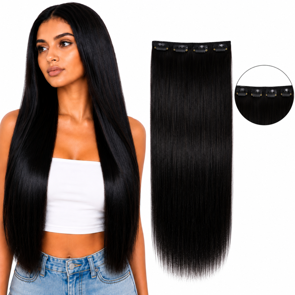 Premium 4 Clip-In Hair Extension – Full Volume & Seamless Length Enhancement