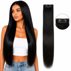 Premium Single Clip-In Hair Extension – Instant Volume & Length Hairpiece