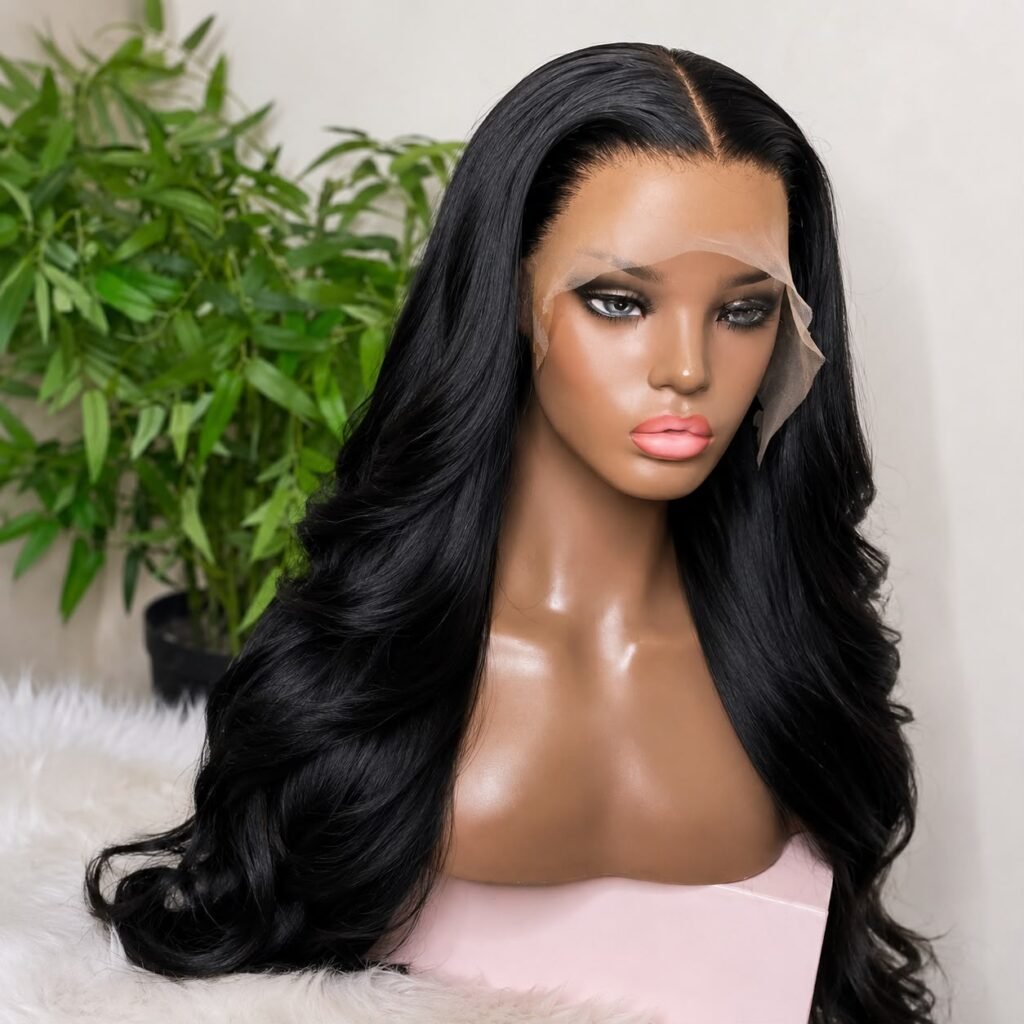 Indian Full Lace Wig for Women | 100% Human Hair Natural Black Wig with Natural Hairline